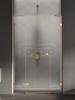 NEW TRENDY Drzwi wnękowe Eventa Gold Shine 170x200 z dodatkową ścianką EXK-4687/EXK-4688